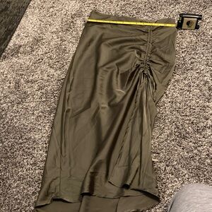 Forever 21 Asymmetrical Olive Skirt